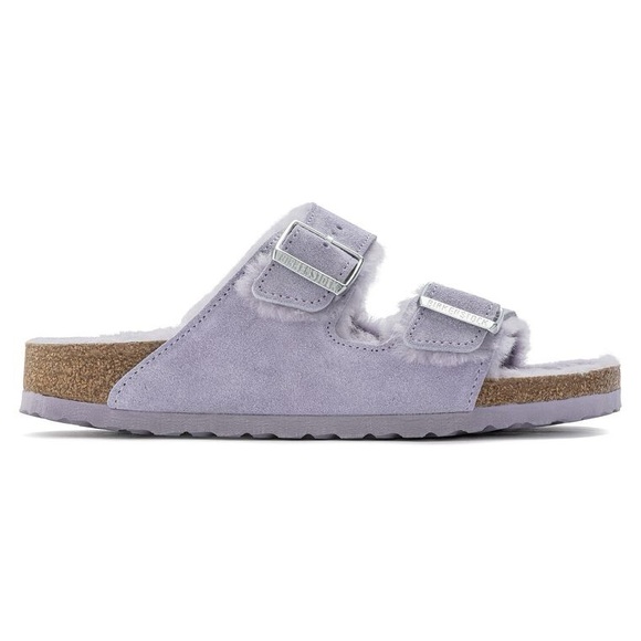 Birkenstock Arizona Shearling Suede Leather - Purple Fog - Picture 3 of 8